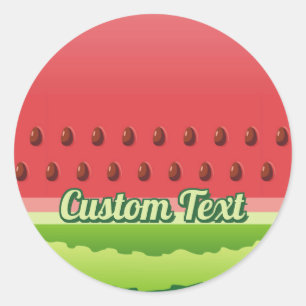 Watermelon Background Classic Round Sticker