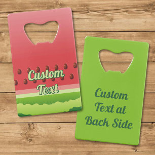 Watermelon Background Credit Card Bottle Opener