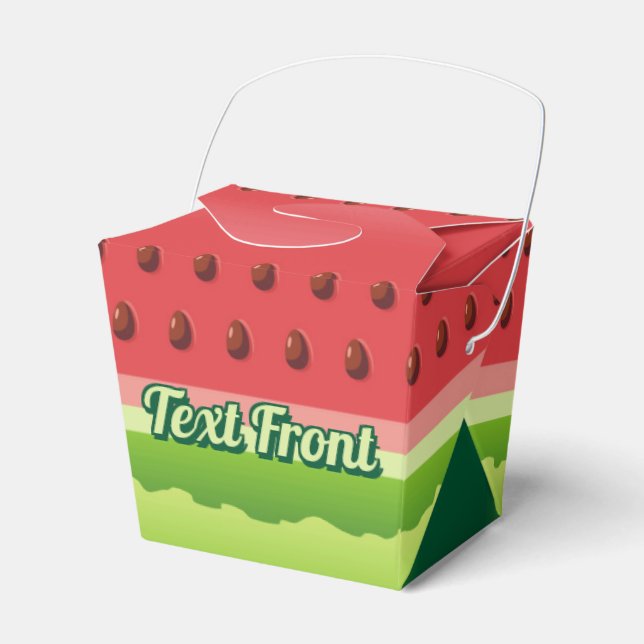 Watermelon Background Favour Box (Front Side)