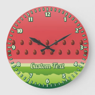 Watermelon Background Large Clock