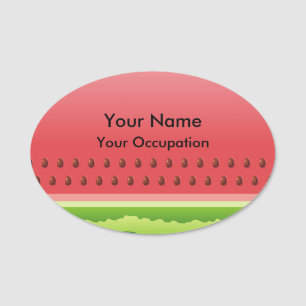 Watermelon Background Name Tag