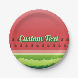 Watermelon Background Paper Plate