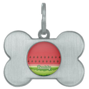 Watermelon Background Pet Tag