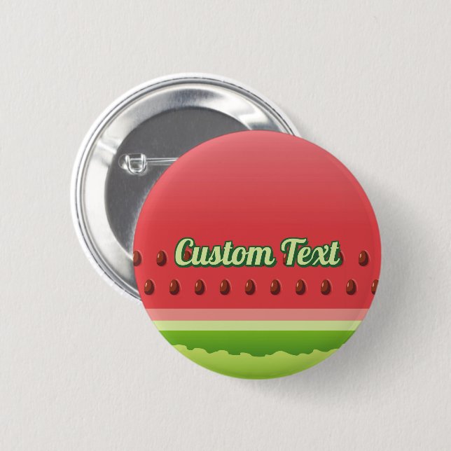 Watermelon Background Pinback Button (Front & Back)