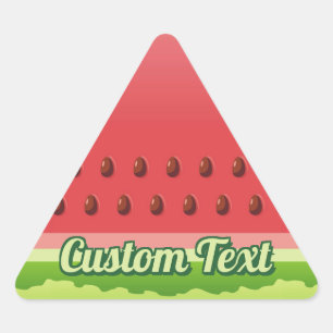 Watermelon Background Triangle Sticker