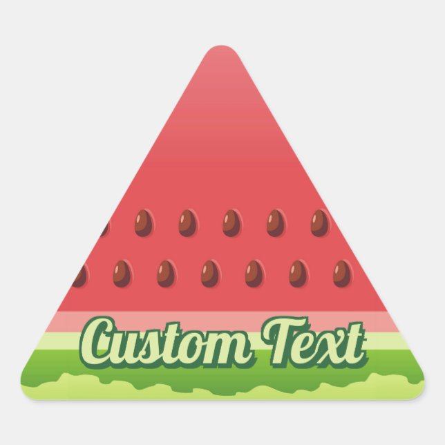 Watermelon Background Triangle Sticker (Front)