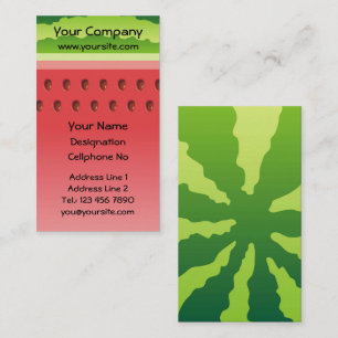 Watermelon Background Vertical Business Card