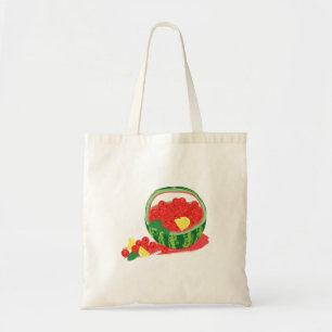 watermelon basket tote bag