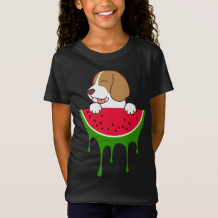 Watermelon Beagle, Dog Lover, Summer Fruit T-Shirt