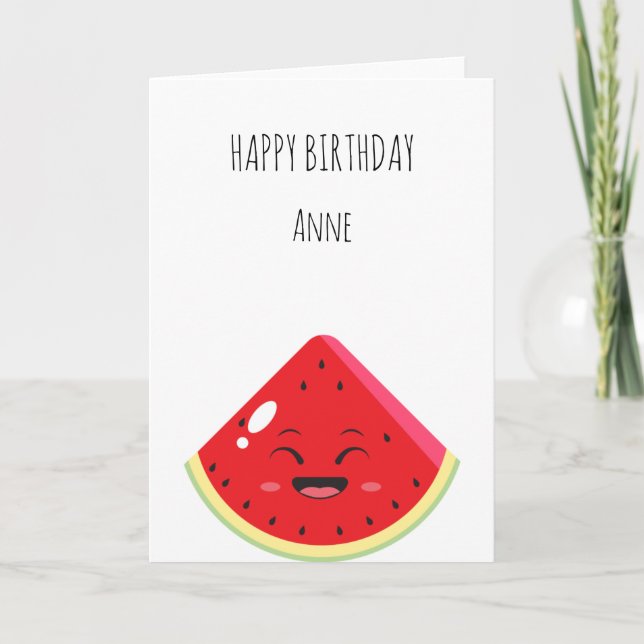 Watermelon Birthday Card (Front)