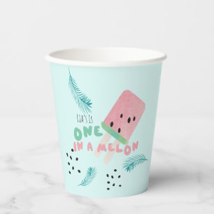 Watermelon Birthday Girl / One in a Melon Paper Cups