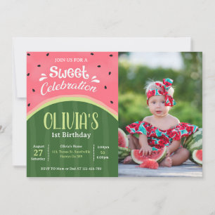 Watermelon birthday invitation