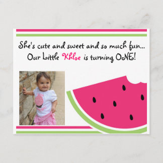 Watermelon Birthday Invite