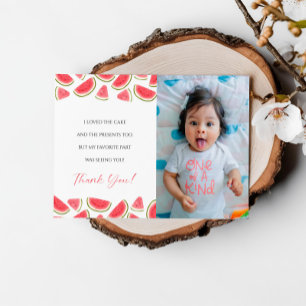 Watermelon Birthday, One in a Melon Thank You Card