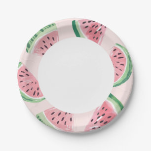 Watermelon Birthday Paper Plate