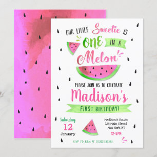 Watermelon Birthday Party Invitation