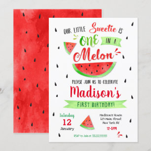 Watermelon Birthday Party Invitation