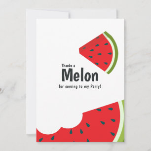 Watermelon Birthday Party Thank You Card