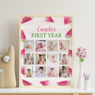 Watermelon Birthday Photo Milestone Sign