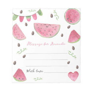 Watermelon birthday time capsule message notepad