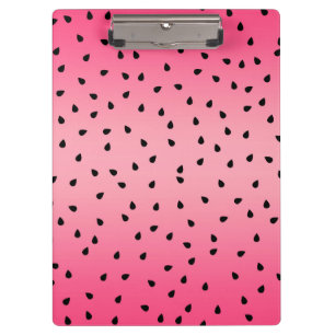Watermelon Black Seeds Summer Vibes Juicy Pink Clipboard