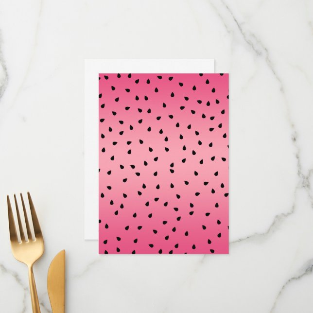 Watermelon Black Seeds Summer Vibes Juicy Pink Menu (Front/Back In Situ)