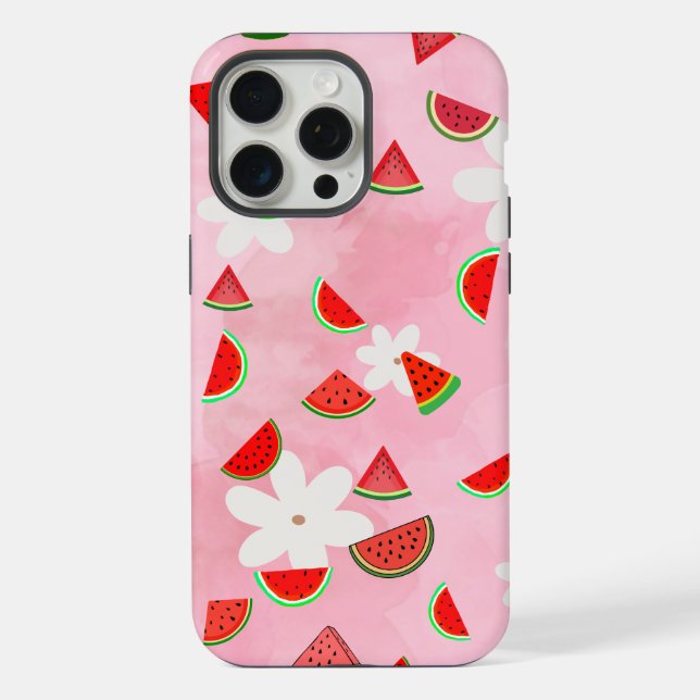 Watermelon Bloom – Fun Summer Floral Pattern" iPhone Case (Back)
