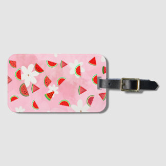 Watermelon Bloom – Fun Summer Floral Pattern" Luggage Tag