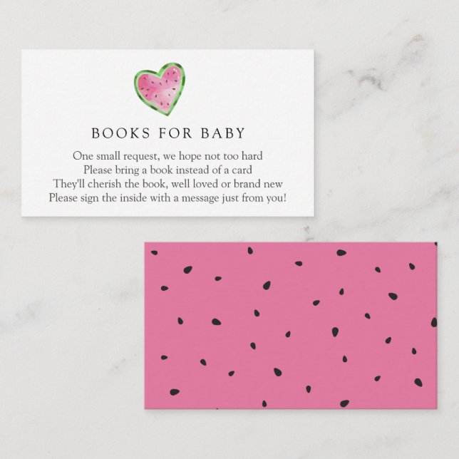 Watermelon Books for Baby insert card (Front/Back)