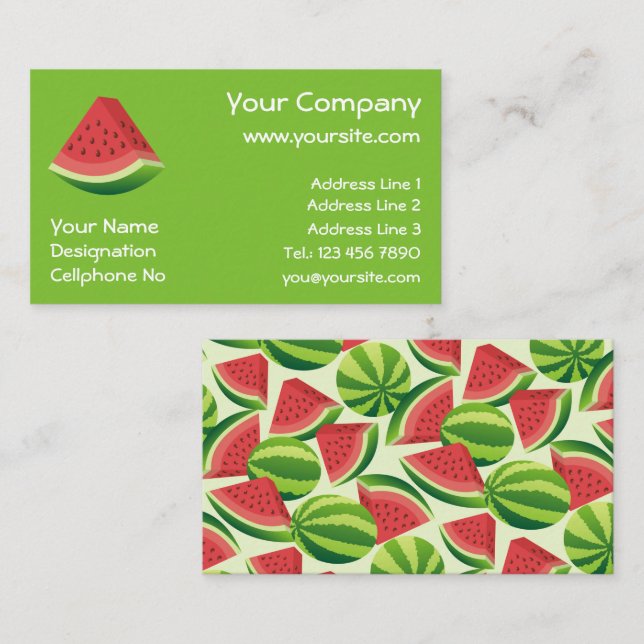 Watermelon Business Card (Front/Back)