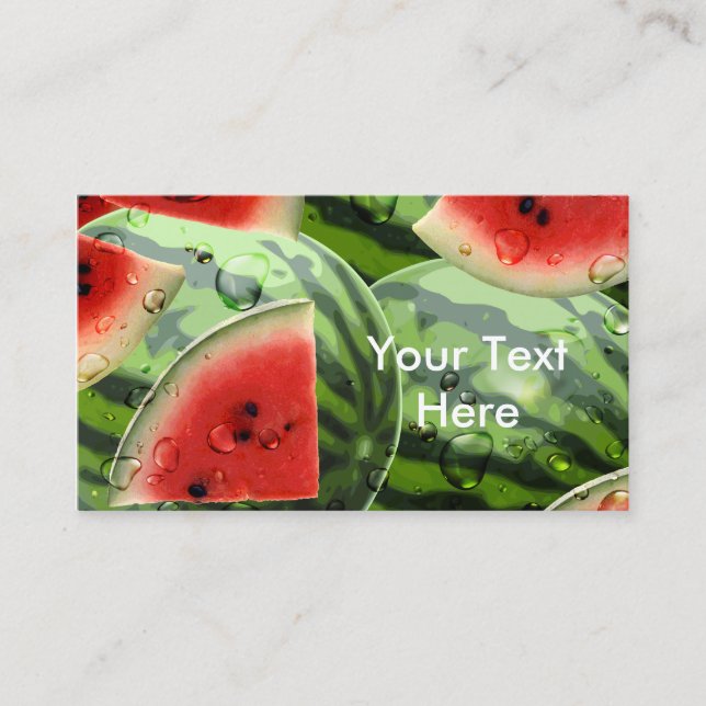 Watermelon Business Card 2 Indestructible Paper (Front)