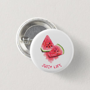 Watermelon Button Red Sweet Juicy Tasty Pieces