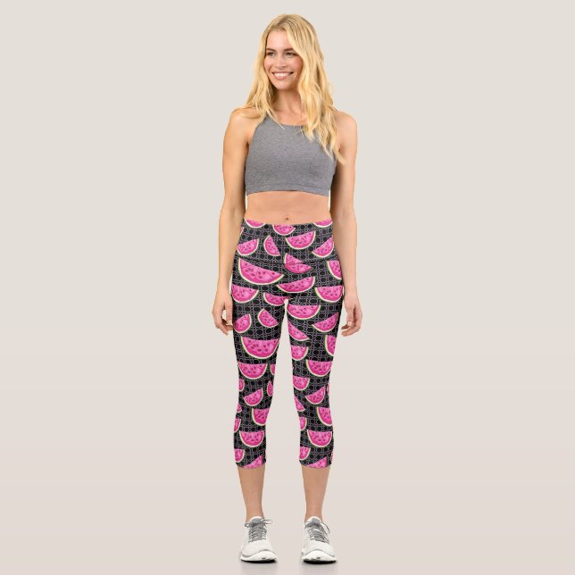 Watermelon Capri Leggings (Front)