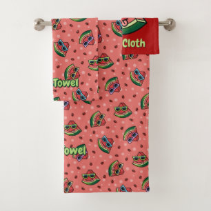 Watermelon Cartoon Bath Towel Set
