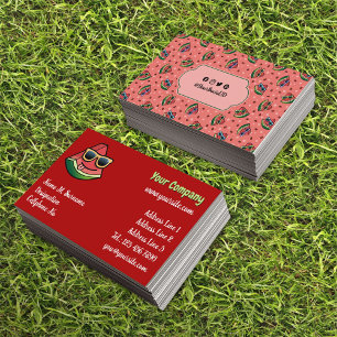 Watermelon Cartoon Business Card
