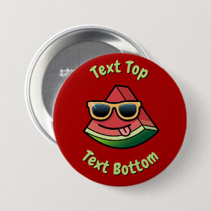 Watermelon Cartoon Button