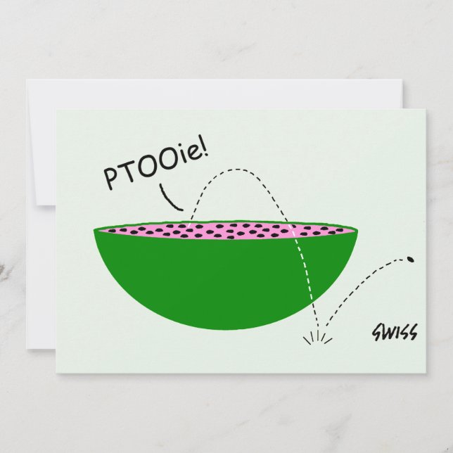 Watermelon Cartoon Funny Family Reunion Template (Front)