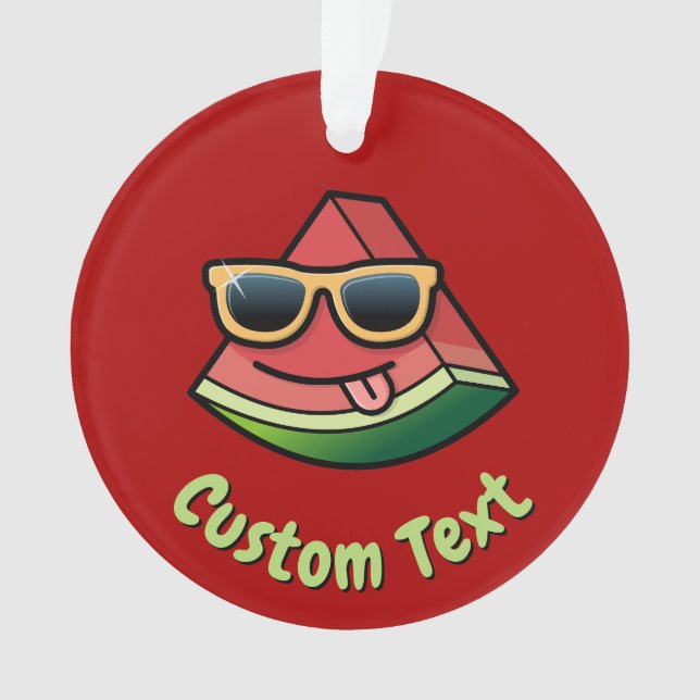 Watermelon Cartoon Ornament (Front)