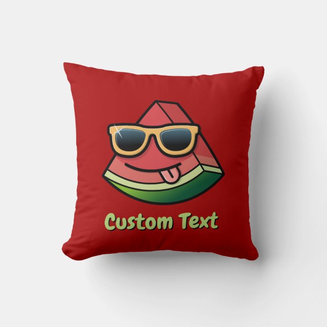 Watermelon Cartoon Throw Pillow (Front)