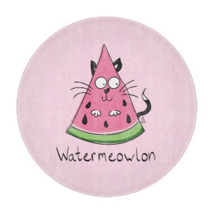Watermelon Cat Cute Kids Cutting Board