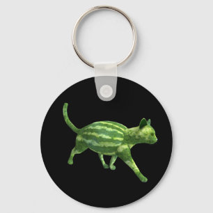 Watermelon Cat Key Ring