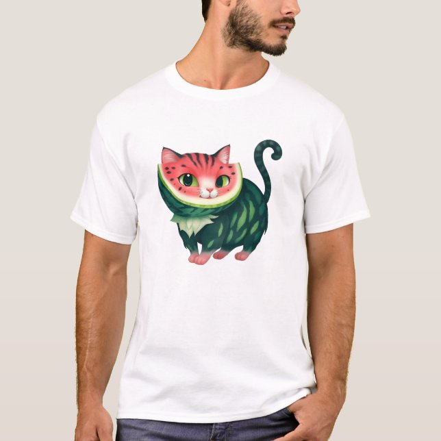 Watermelon Cat T-Shirt (Front)