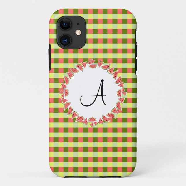 Watermelon Check 'Monogram' iPhone 5 case (Back)