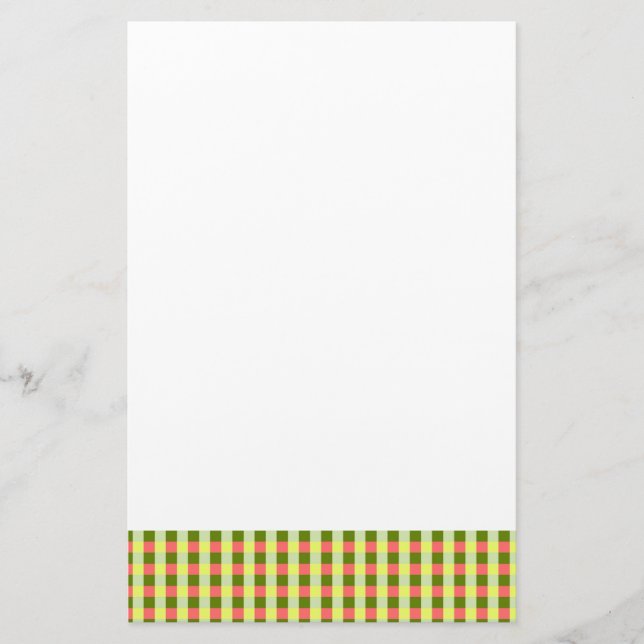 Watermelon Check stationery (Front)