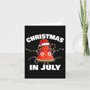 Watermelon Christmas In July Christmas Tree Summer Card