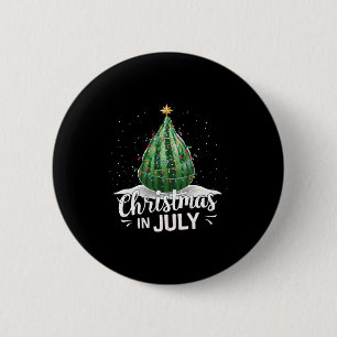 Watermelon Christmas Tree Christmas In July Summer 6 Cm Round Badge