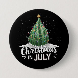 Watermelon Christmas Tree Christmas In July Summer 7.5 Cm Round Badge