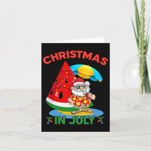 Watermelon Christmas Tree Christmas In July Summer Card