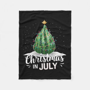 Watermelon Christmas Tree Christmas In July Summer Fleece Blanket