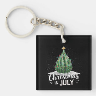 Watermelon Christmas Tree Christmas In July Summer Key Ring